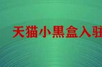 天貓小黑盒怎樣升級(jí)與入駐？