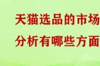 天貓選品的市場分析有哪些方面？