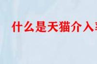什么是天貓介入率？數(shù)值多少才算合格？