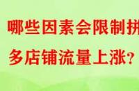 哪些因素會(huì)限制拼多多店鋪流量上漲？