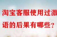 淘寶客服使用過激言語(yǔ)的后果有哪些？