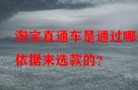 淘寶直通車是通過哪些依據(jù)來選款的？