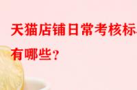 天貓店鋪日?？己藰?biāo)準(zhǔn)有哪些？